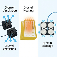 Kit de mise à niveau universel pour sièges de voiture avec ventilation, chauffage et massage pneumatique à 4 points, pièces de rechange avec commande par interrupteur de style Audi