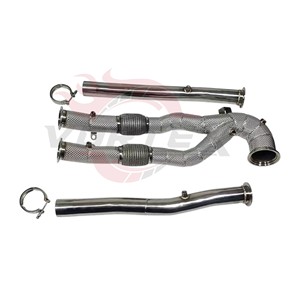 Tubo intermedio Vortex SS304 compatible con RS3 8V 8Y RSQ3 2.5 TFSI, sistema de escape de alto rendimiento para carreras con kit de protección térmica. - Product Image 5