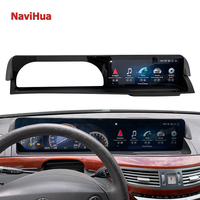 Lecteur multimédia stéréo radio DVD Android NaviHua pour voiture, navigation GPS, écran double, édition cuir pour Mercedes Benz Classe S W221