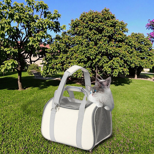 Portable Crossbody Cat Box New Simple Solid Color Anti-Stress Backpack Pet Carrier with Breathable Feature - Product Image 4
