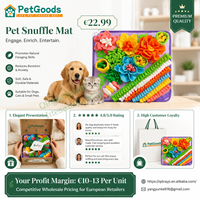 Alas Snuffle Hewan Peliharaan Bentuk Kotak Bahan Felt Fleece, Mainan Aktivitas Penginderaan Aroma, Pemberian Makan Lambat, Interaktif untuk Anjing Kucing, Dua Ukuran, Kemasan Khusus, Harga Terjangkau