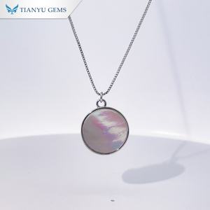 Collar con Colgante de Sol y Luna de Plata 925 de Tianyu Gems para Mujer, Amuleto Redondo Celestial Minimalista, Joyería de Moda - Product Image 3