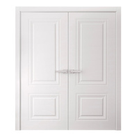 Porte intérieure double en bois et verre, porte moderne en bois massif pour salon, salle à manger, bureau et maison
