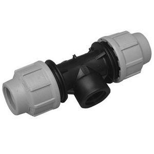 Raccordo a T Dianflex 90 con F 1/2 X 16mm Blu per Tubi in Polietilene - Product Image 1