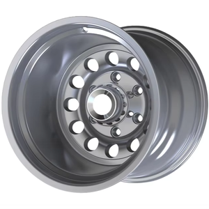 Jantes en alliage d'aluminium <span class=keywords><strong>15</strong></span> pouces <span class=keywords><strong>5</strong></span>/<span class=keywords><strong>6</strong></span> trous PCD 114.3-150 Argent Face usinée 15x12.0J ET -72 Adapté aux voitures particulières - Product Image 3