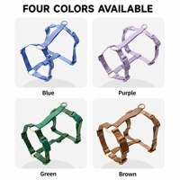 Harnais léger et solide pour chien en sangle PVC, gilet ajustable et tendance avec anneau en D et boucle de sécurité pour la promenade et l'entraînement