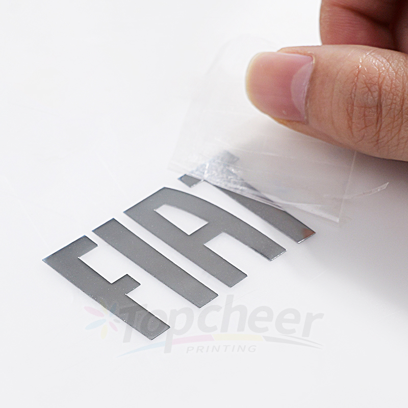 Custom 3D Logo Printing Metal Silver Foil Transfer Label Stickers Brand Logo UV Transfer Stickers for Package Labels
