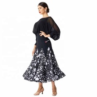 M-2027 Robe De Danse De Salon Femmes Maille Robe Longue Valse Tango Costume Salle De Bal Pratique Robe À Vendre