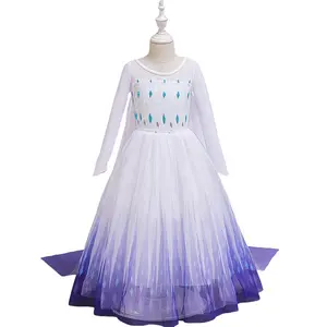 Venta caliente niñas princesa vestido Cosplay Elsa lentejuelas vestidos de fiesta niños escuela rendimiento desgaste TV y película disfraz