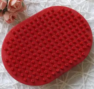 Lenitivo morbido di Gomma Massaggio Setole <span class=keywords><strong>Curry</strong></span> Cani Gatti Shampoo Pettine Con Piccolo Massaggio punte - Product Image 1