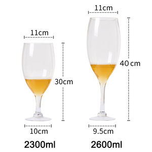 Cerveza de vidrio transparente de alta capacidad Stein Giant Creative and Distinctive Modern Drinkware para Bar Party Celebration - Product Image 6