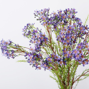 Nouvelles fleurs artificielles d'hiver en soie de 80 cm, haute simulation, pour décoration intérieure et accessoires de mariage, couleurs bleu, rose, violet, blanc, jaune - Product Image 3