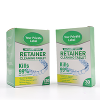 Comprimés Nettoyants Effervescents pour Appareils Dentaires – Nettoyage Efficace pour Appareils Orthodontiques, Gouttières et Protège-dents (Pack de 30/60/120 Comprimés)