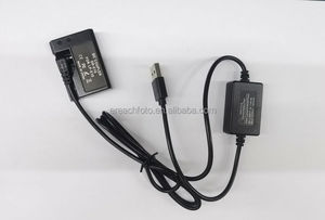 แบตเตอร์รี่ดัมมี่ USB ไป LP-E10 LP E10 ACK-E10ที่ชาร์จ DR-E10สำหรับ <span class=keywords><strong>Canon</strong></span> <span class=keywords><strong>EOS</strong></span> 1100D 1200D 1300D 1500D 2000D 3000D T3 T5 T6 X70 X50 - Product Image 4