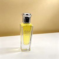 Nouveauté - Flacon de parfum vide transparent de luxe 50 ml, flacon de parfum carré unique en verre transparent avec boîte