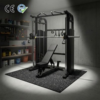 Ensemble de musculation VIGFIT complet avec banc réglable et barre d'haltères pour garage, studio et musculation.