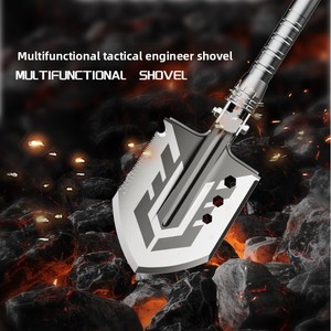 Folding Shovel Survival Multitool Multifunctional Entrenching <b>Tool</b> Portable Collapsible for Camping <b>Backpacking</b> Trenching - Product Image 4
