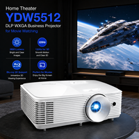 Projecteur vidéo, projecteur de films, projecteur de jeux, projecteur DLP 3D intelligent Android TV 1080p, home cinéma, projecteur extérieur sans fil