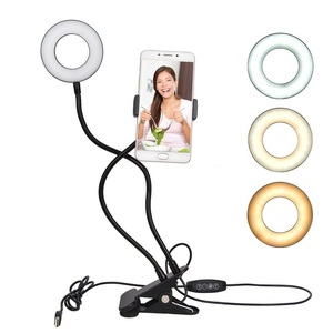 Giá Đỡ Điện Thoại Di Động 2 Trong 1 Đèn Vòng Chụp Ảnh Tự Sướng Mới Giá Đỡ Kẹp Đèn LED Phát Trực Tiếp Giá Đỡ Ba Chân Đèn Bàn Có Thể Điều Chỉnh Đèn <span class=keywords><strong>Flash</strong></span> - Product Image 1