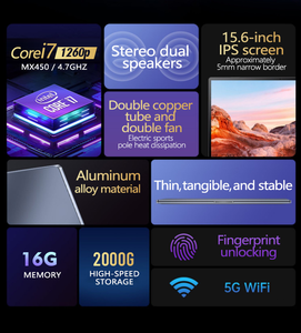 Vente en gros 2026 : Ordinateurs portables de jeu de 12e génération, 15,6 pouces, 1920*1080 FHD IPS - Product Image 4