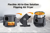 Friteuse à air électrique 2L OEM en gros avec contrôle numérique et panier en verre trempé pour usage extérieur/VR/voiture/ménage