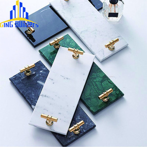 Luxury Natural Ceramic Rectangle Real Plateau Marbre Tea Living Room Furniture Burger Serving Plastic Marble Trays
