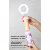 Pommeau de Douche Effet Pluie Annulaire Haute Pression 5 Étapes Anti-Chlore pour Peau Douce Vente Directe Usine