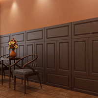 Mousse XPE autocollante imperméable et antibactérienne, panneau mural rétro de style chinois, autocollant mural à effet grain de bois