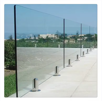 Verre trempé 4mm 6mm 8mm 10mm 12mm Verre feuilleté trempé pour garde-corps sans cadre, terrasse, balcon