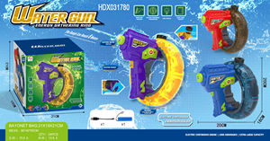 Pistola de agua de gran capacidad de 800ML, juguetes con luz fría, pistola de agua de disparo continuo con un clic, pistola de agua de tiro eléctrico - Product Image 6