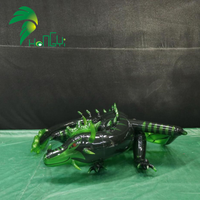Dragon gonflable transparent en PVC, dragon couché noir et vert personnalisé, cool et original