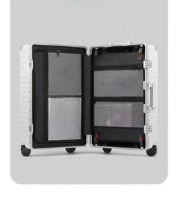 Custodia da viaggio multifunzione da uomo e donna con struttura in alluminio per PC valigia con portabicchieri USB con ricarica bagagli da <span class=keywords><strong>cabina</strong></span> valigia - Product Image 5