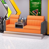 Mesas y sillas laterales de piscina de 2 asientos comerciales, sofá de billar de Club barato, silla de jugador de espectador para sala de billar a la venta