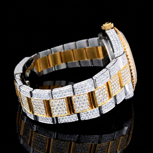 นาฬิกาข้อมือผู้ชาย NYC DIAMOND EMPIRE คุณภาพสูง หรูหรา สไตล์วินเทจ ตัวเรือนสแตนเลสสตีล ระบบอัตโนมัติ หน้าปัดอะนาล็อก ประดับเพชรโมอิสซาไนต์ - Product Image 1
