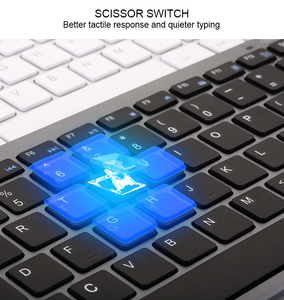 Livraison rapide Clavier et <span class=keywords><strong>souris</strong></span> sans fil Bluetooth 2.4G ultra fins silencieux rechargeables pour iPad Pro Android Windows MacOS PC - Product Image 2