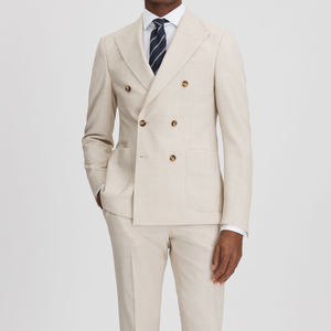 2025 hommes britannique Savile Street Style <span class=keywords><strong>chirurgien</strong></span> poignets mode <span class=keywords><strong>Costume</strong></span> Double boutonnage mariage smoking 2 pièces <span class=keywords><strong>costume</strong></span> ensemble pour hommes - Product Image 1