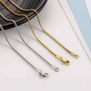 คุณภาพดี<span class=keywords><strong>ราคา</strong></span>ดีกันน้ําสง่างาม 1.9 มม.สแตนเลสข้าวโพดโซ่ Minimalist ผู้ชายผู้หญิงสร้อยคอผู้ผลิต - Product Image 3