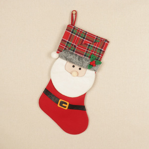 Décorations suspendues de Noël Bas de Noël pour enfants avec père Noël Bonhomme de neige Renne-Chaussettes de renne colorées pour décor festif - Product Image 4