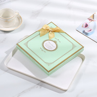 25 pièces en gros, boîte d'emballage de gâteaux biscuits chocolat, boîte d'invitation de fête, boîte cadeau douce avec diviseurs