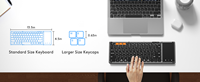 Clavier BT pliable ultra-fin à structure ciseaux, sans fil, rechargeable, avec pavé tactile