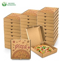 Boîte à pizza en carton ondulé de qualité alimentaire, personnalisable, réutilisable, vente en gros avec logo imprimé