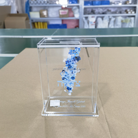 Boîtes de dons personnalisées en acrylique transparent Waterdale Collection Mini Charity Custom Lucite Donation Boxes Acrylic Tzedakah Box