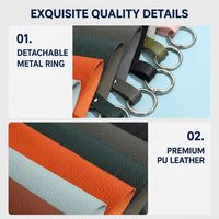 Étui à lunettes en cuir PU de qualité supérieure, étui à lunettes de soleil, porte-clés, durable, écologique, personnalisé pour les cadeaux d'entreprise