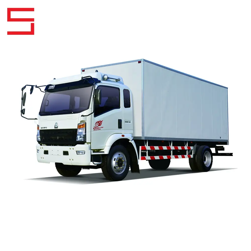 Prezzo a buon mercato HOWO MARCA 4X2 3TON 4TON 5TON VAN BOX CARGO TRUCK