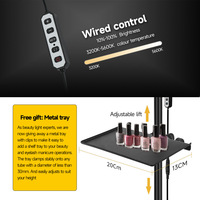 2025 LOGO gratuit lampe demi-lune pour Extensions de cils Luna Lash Light Led Light pour cils Salon de beauté tatouage bureau clip lumière