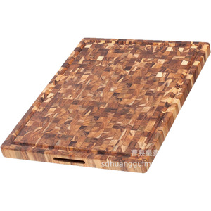TeakHaus Butcher <b>Block</b> End Grain Teak <b>Wood</b> Large Kitchen Cutting Board Durable Multifunctional - Product Image 2