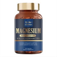 Capsules de magnésium de qualité supérieure OEM/ODM avec 700 mg de complexe de glycinate de magnésium, capsules non-OGM, favorisent le sommeil réparateur et la relaxation, soulagent le stress