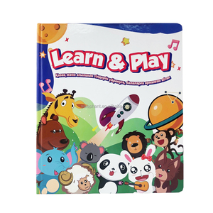 Cadeau promotionnel Enfants Kazakh Anglais Bilingue Livre Audio Module Musical Comptine Chanter <span class=keywords><strong>Chanson</strong></span> Livre pour Enfants Apprentissage - Product Image 1