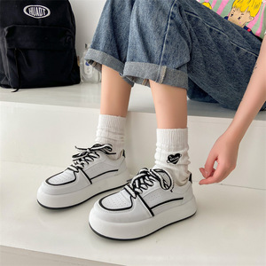 Zapatillas Deportivas Blancas de Moda Casual para Mujer, con Suela Gruesa de Esponja, Novedad de Primavera y Otoño - Product Image 3