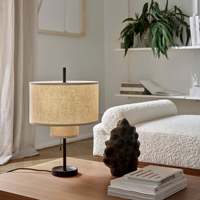 Lampe de sol en tissu de lin blanc de style japonais Wabi Sabi, minimaliste moderne, simple, avec LED, pour salon, chambre à coucher